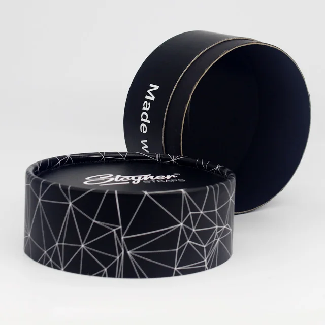 Customized black scarf cylinder round paper boxes cardboard gift boxes for scarf packaging