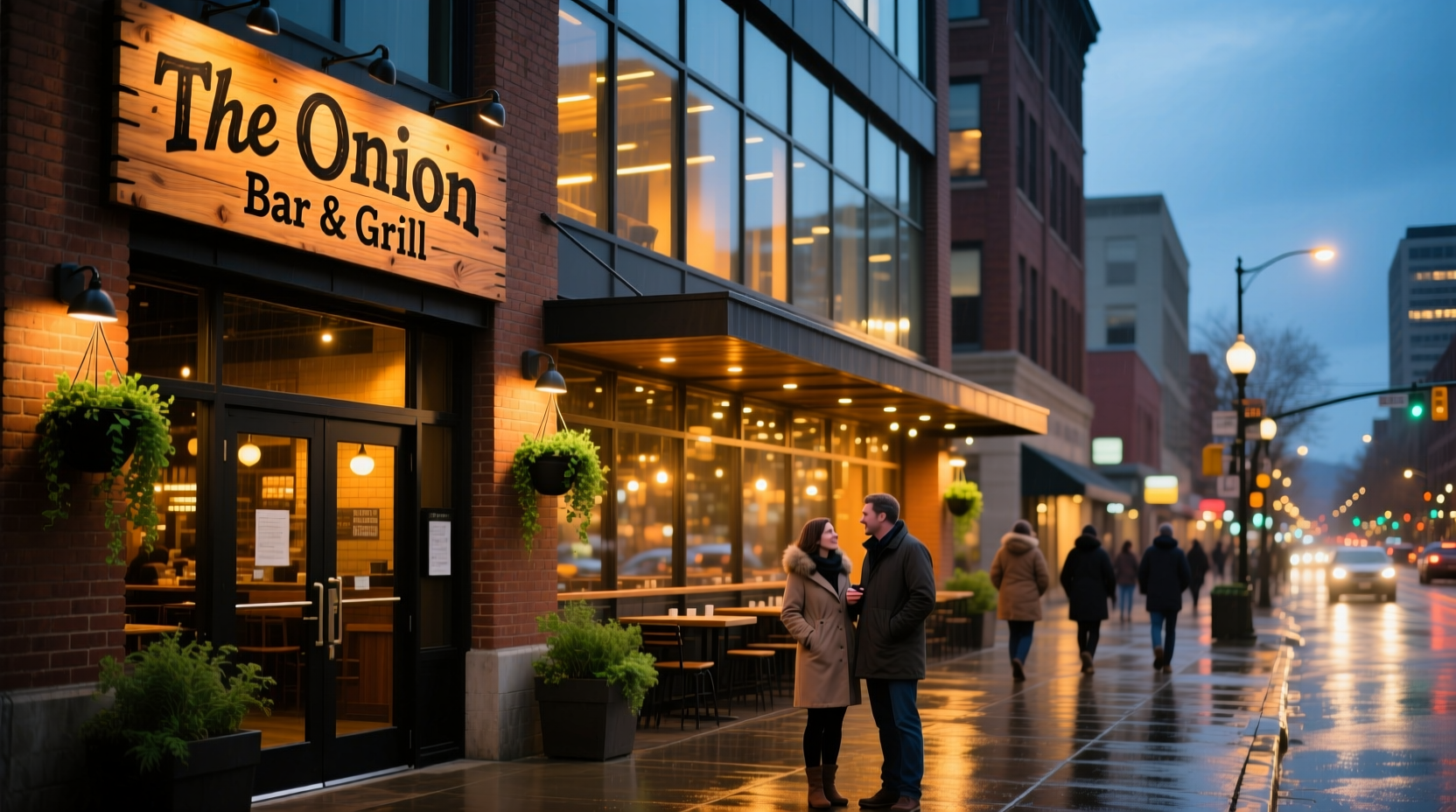 The Onion Bar & Grill downtown Spokane exterior view
