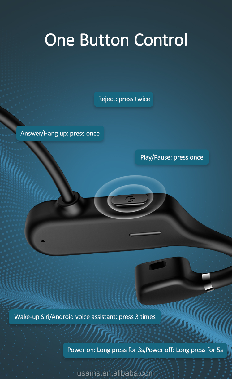 USAMS New JC BT5.0 earphone open ear wireless bone conduction headphones