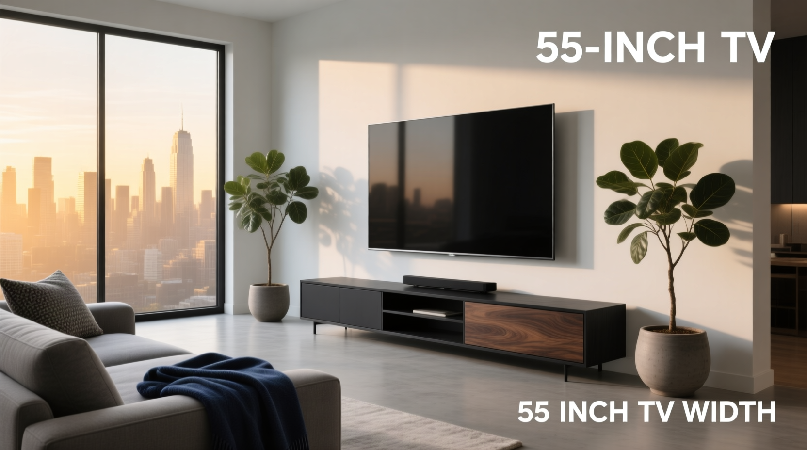 55 inch tv width exact dimensions fit guide