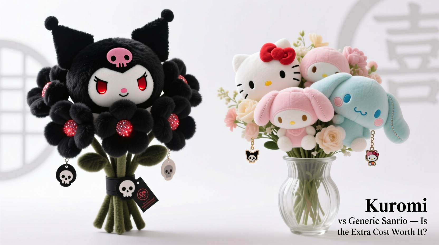 kuromi plush bouquet vs generic are sanrio bouquets actually worth the extra money