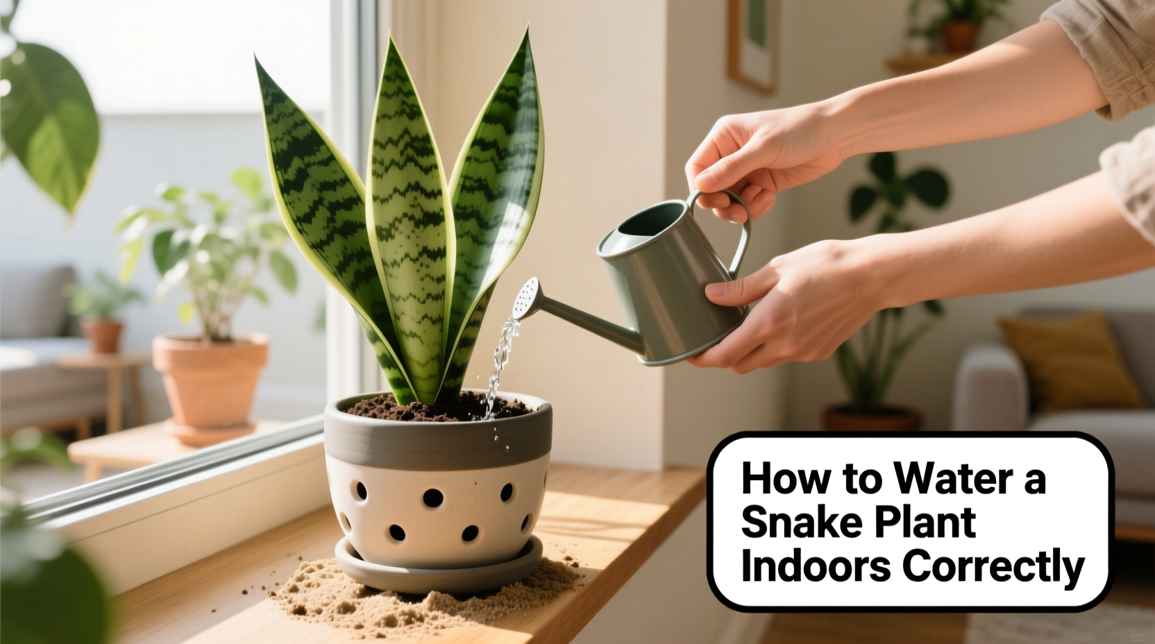 How to Water a Snake Plant Indoors Correctly