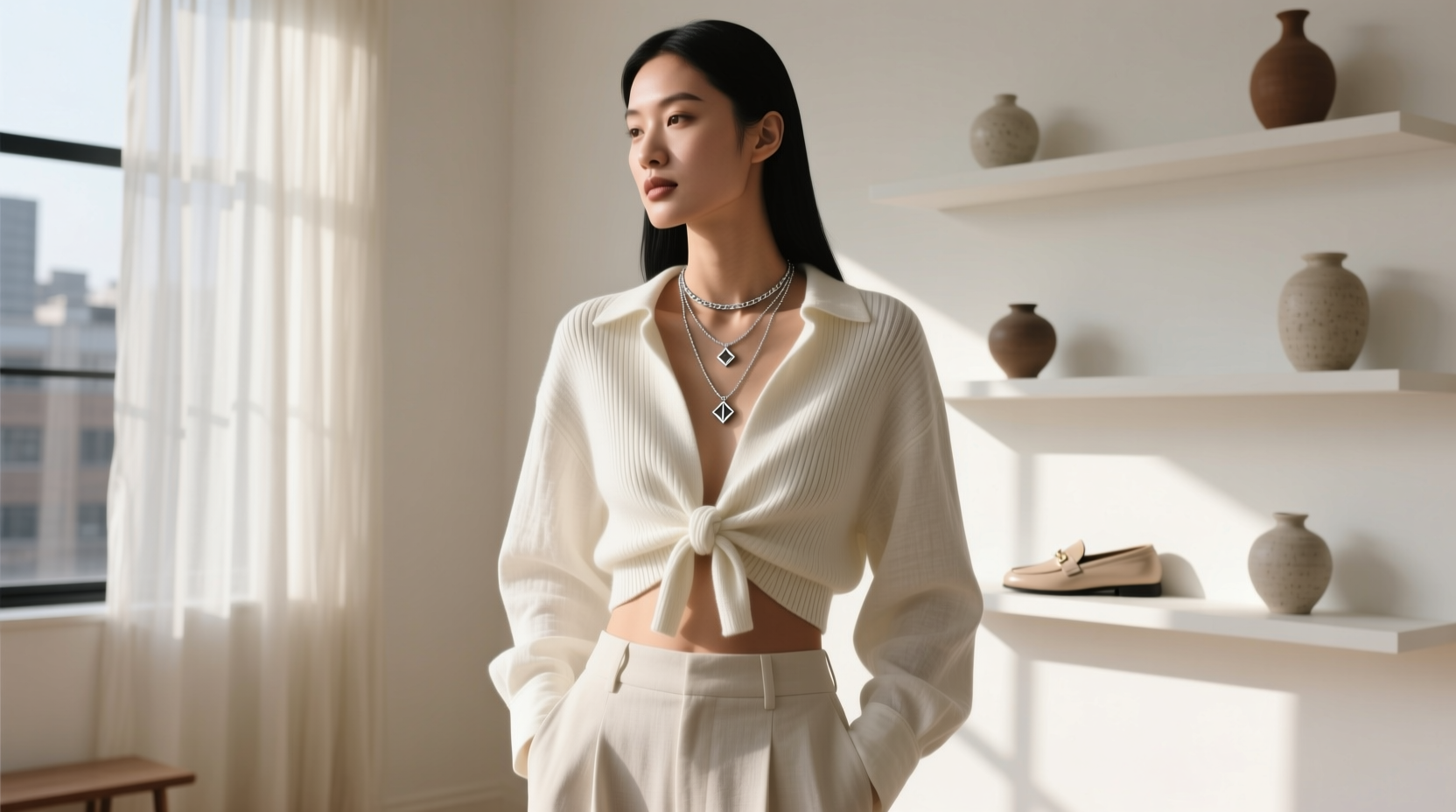 effortless chic creative ways to wear a minimalist necklace for a modern trendy look