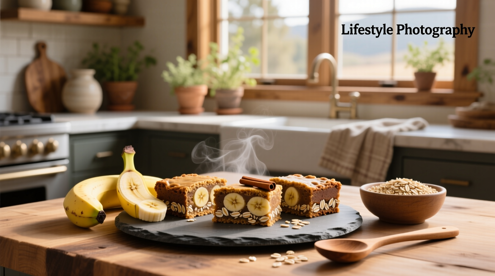 3 ingredient banana oat bars