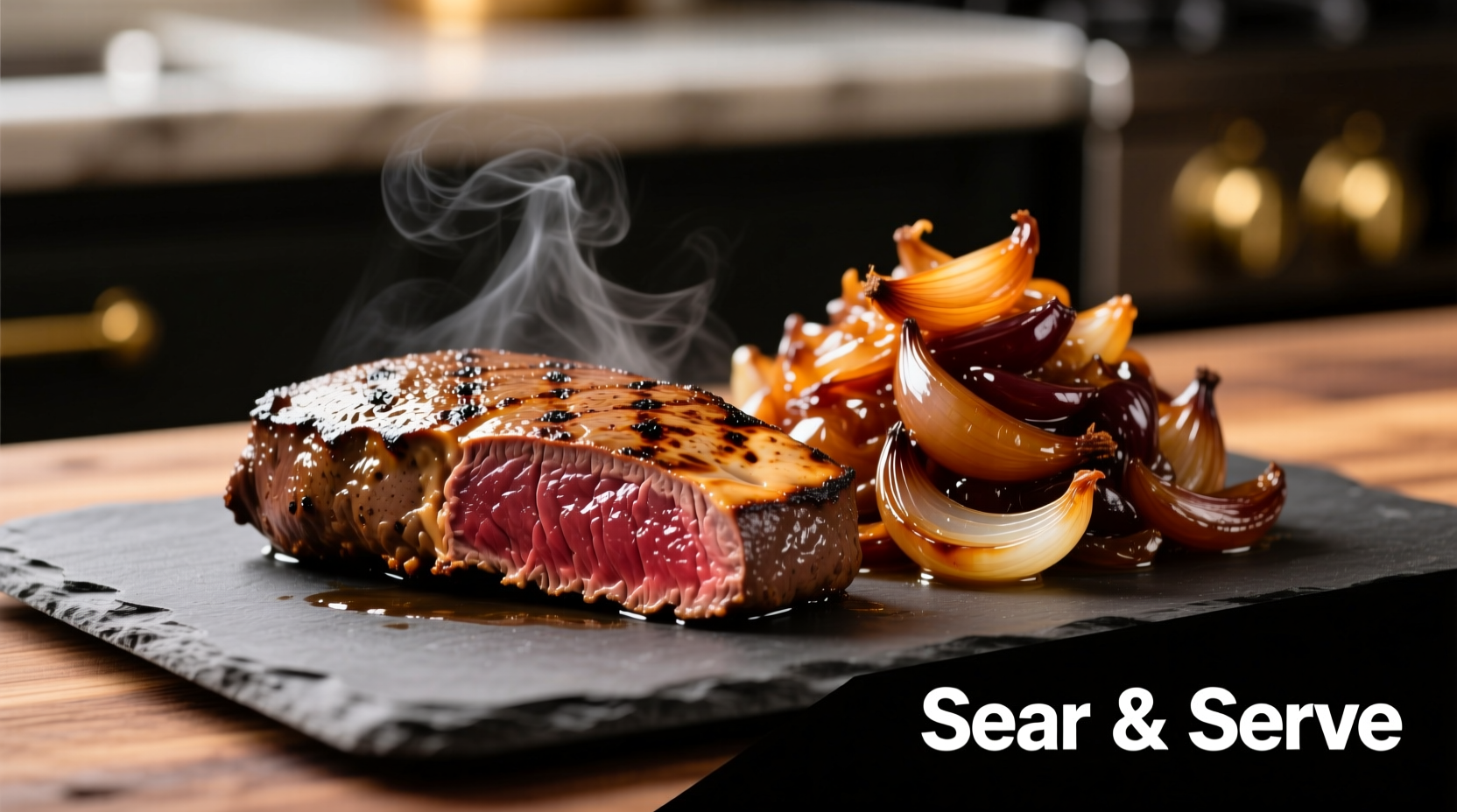 Perfectly seared beef liver with golden caramelized onions