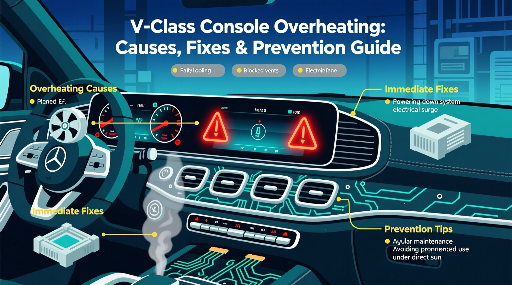 v class console overheating