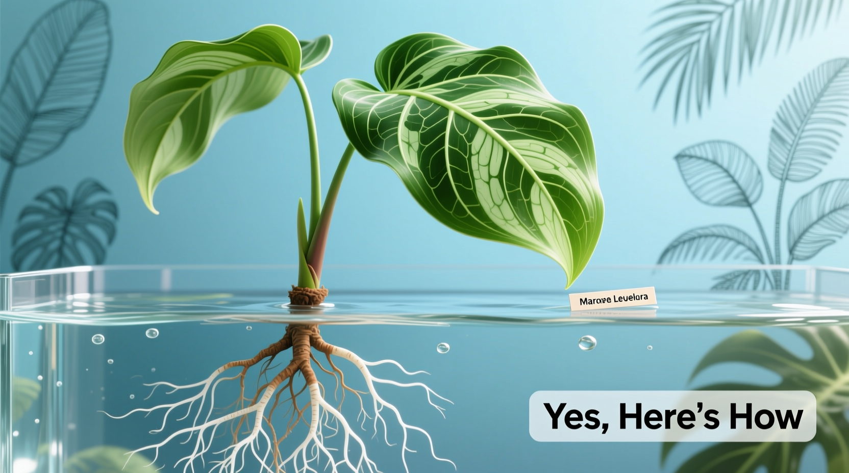 can prayer plants live in water