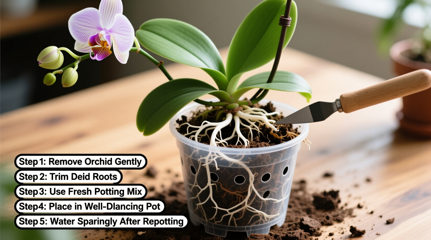 how do i repot an indoor orchid