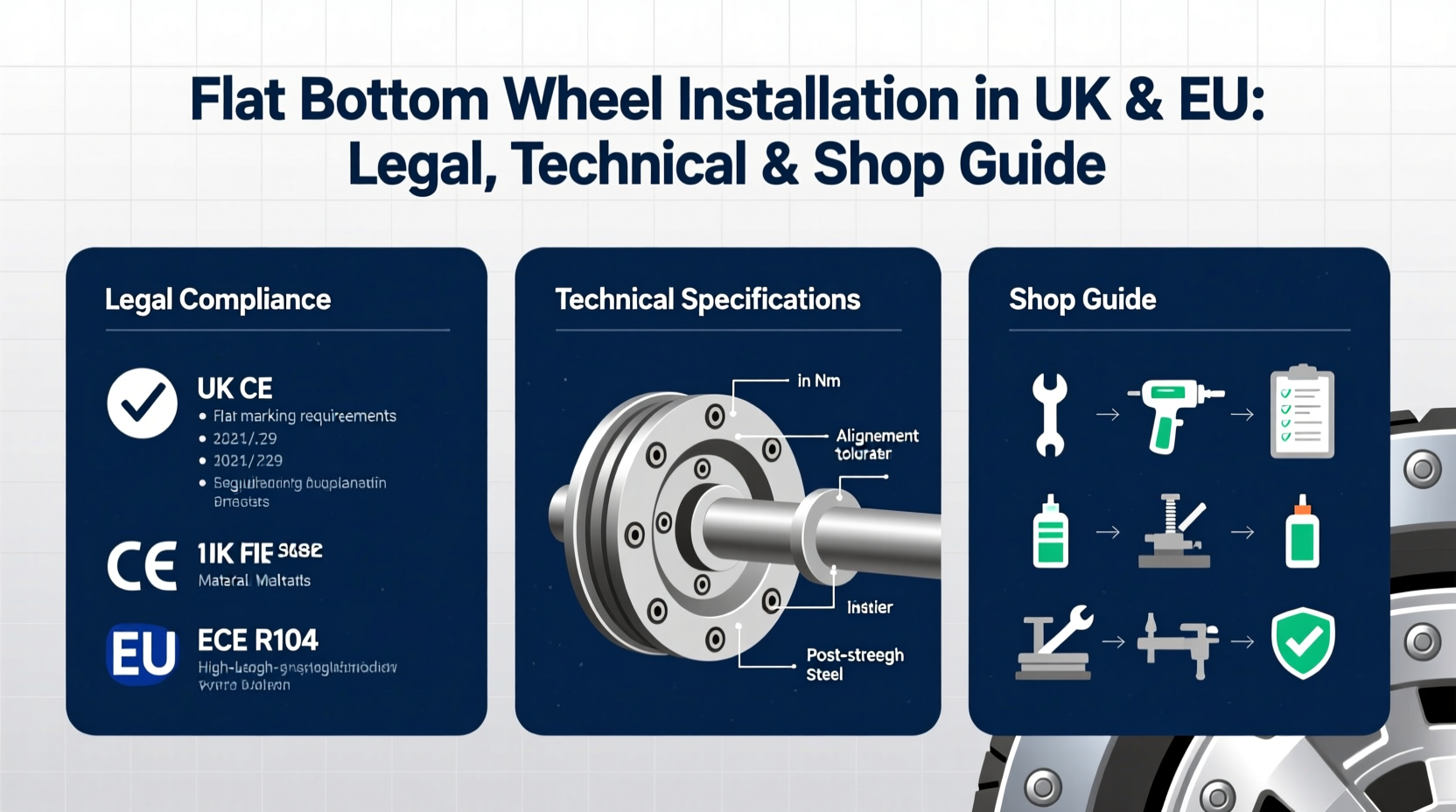 flat bottom wheel install uk eu