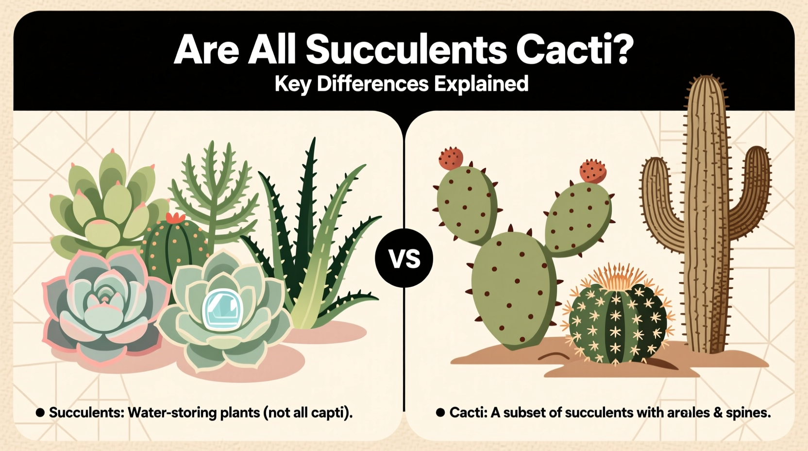 Are All Succulents Cacti? Key Differences Explained