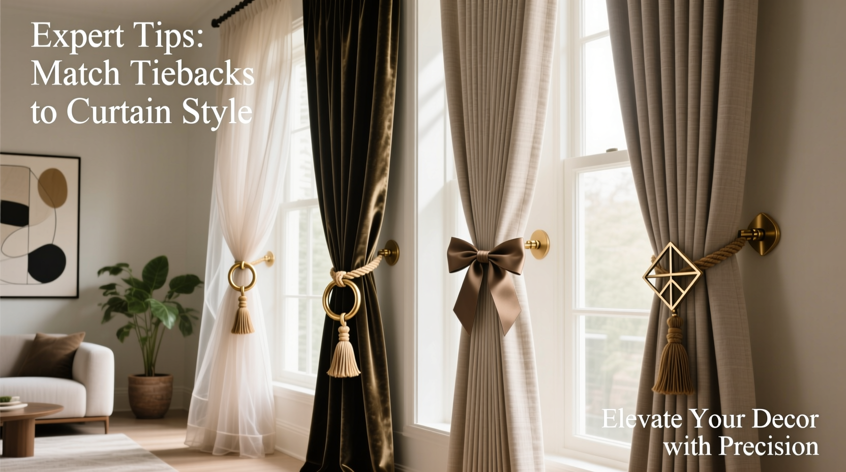 expert tips for pairing curtain tiebacks with different curtain styles to elevate your decor