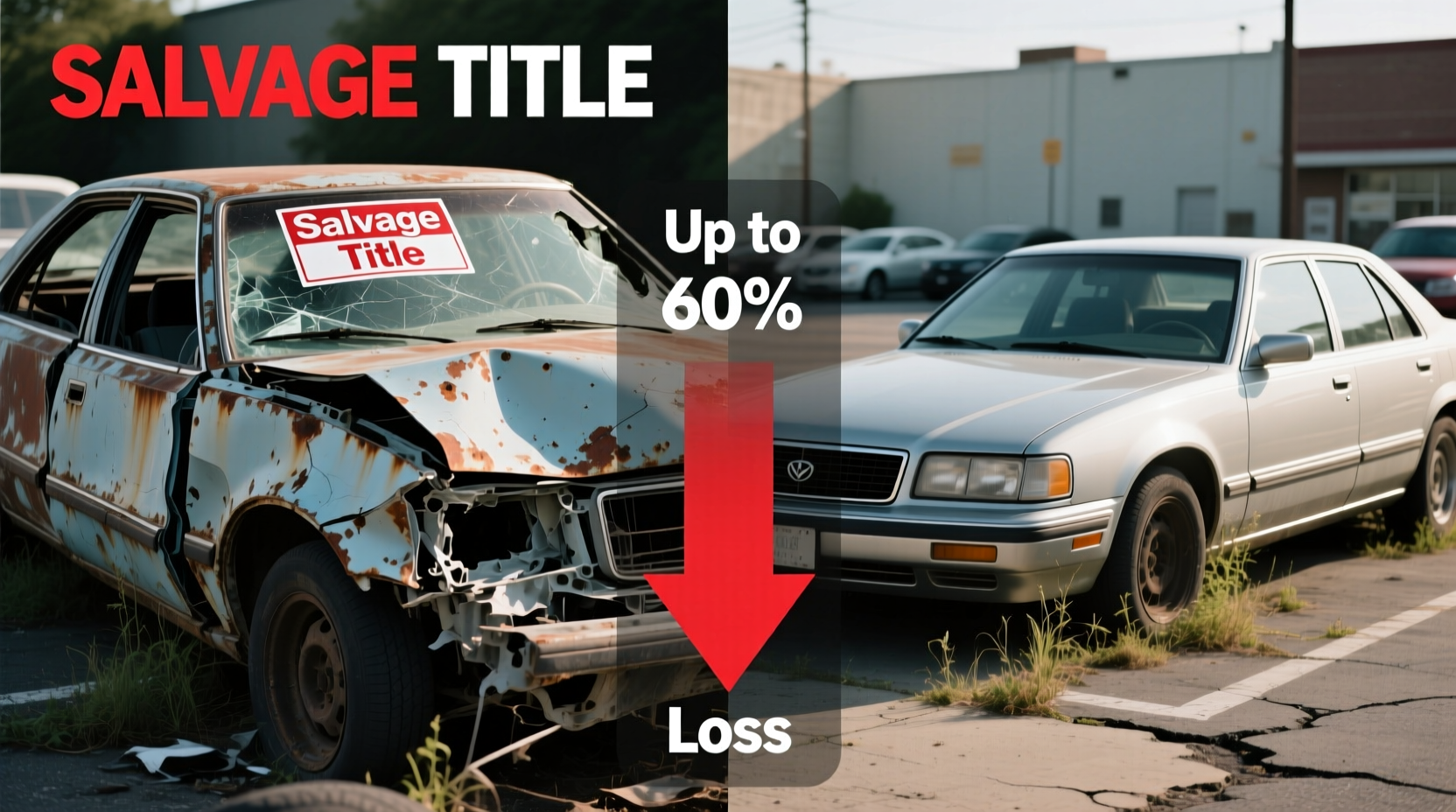 how much does a salvage title devalue a car