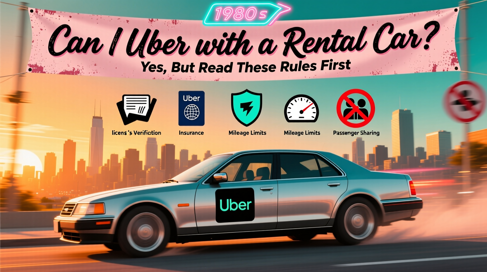 can i uber with a rental car
