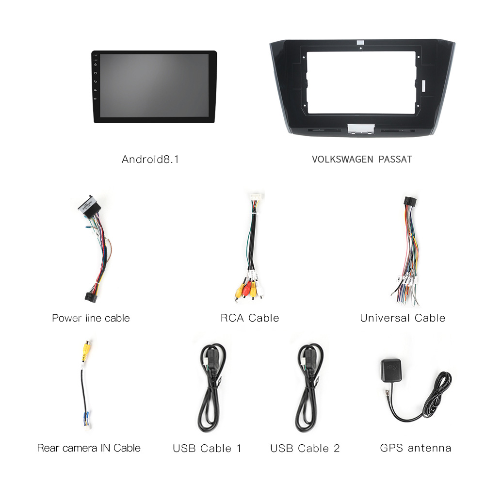 10 Inch LCD Touch Screen Car Gps Navigation AHD FM Car Stereo Video Android For 2016 Volkswagen Passat