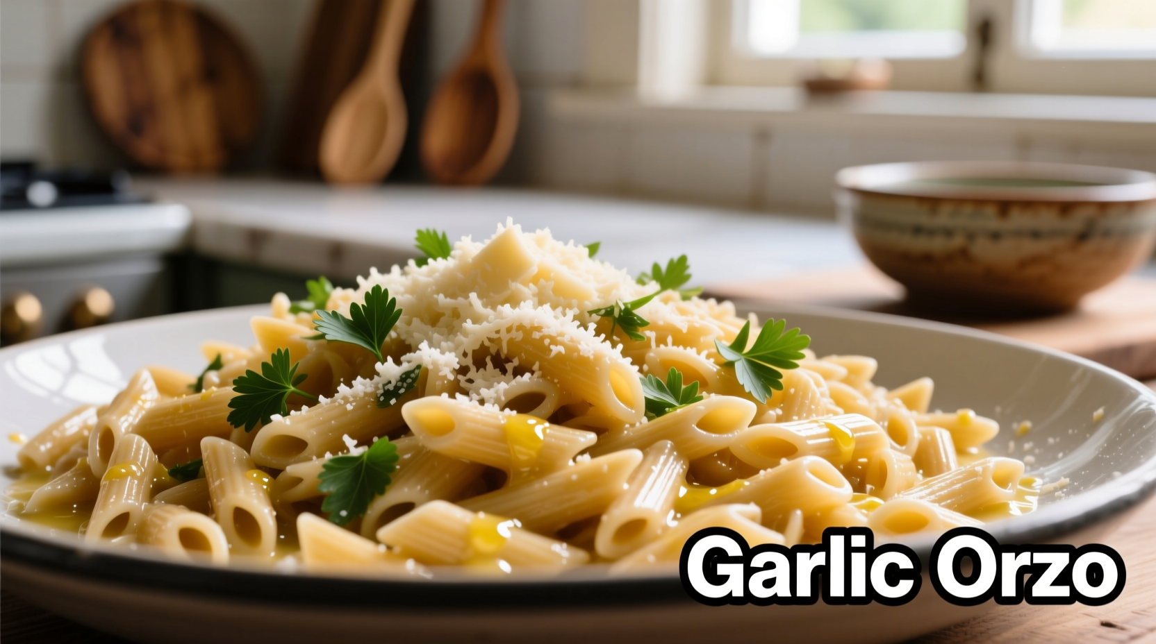 garlic orzo
