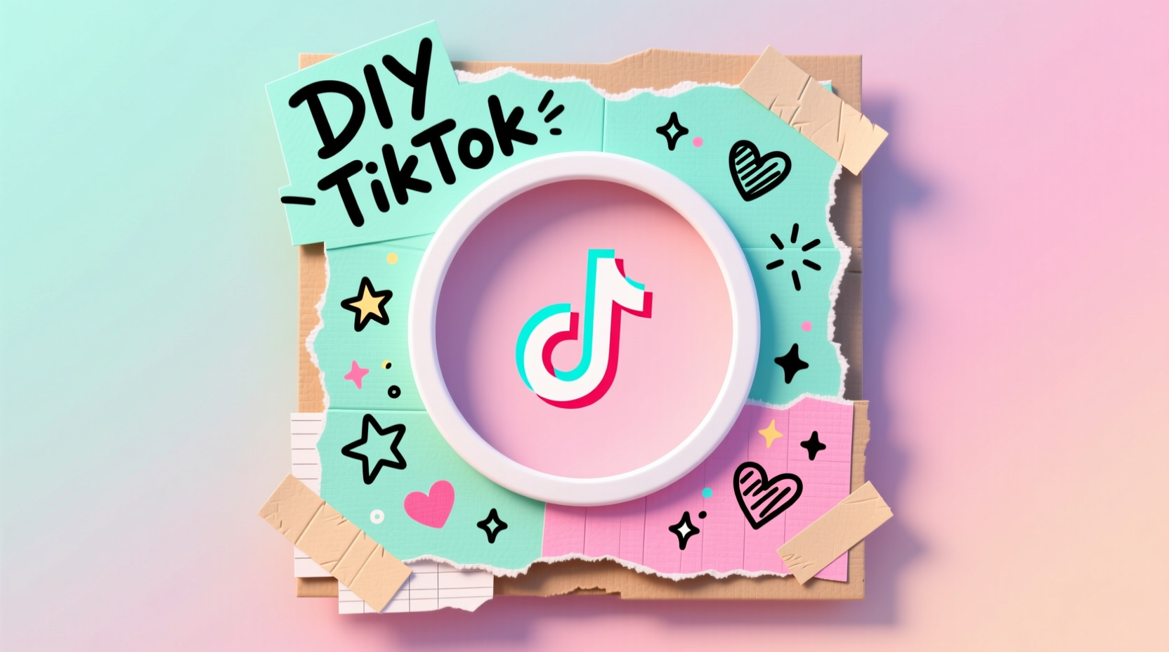 DIY TikTok frame positioned for profile picture upload