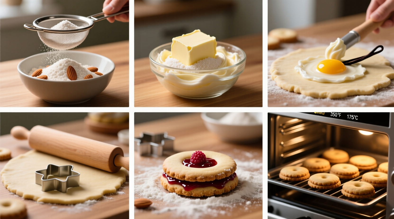 step by step how to make linzer cookies