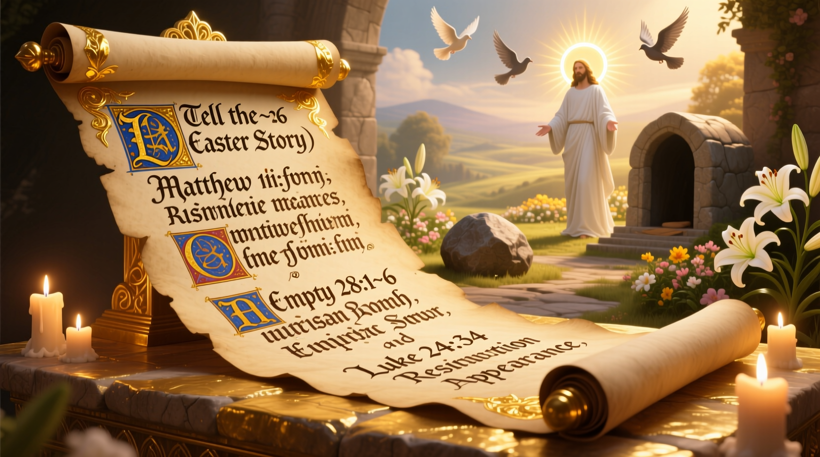 what verses in the bible tell the easter story