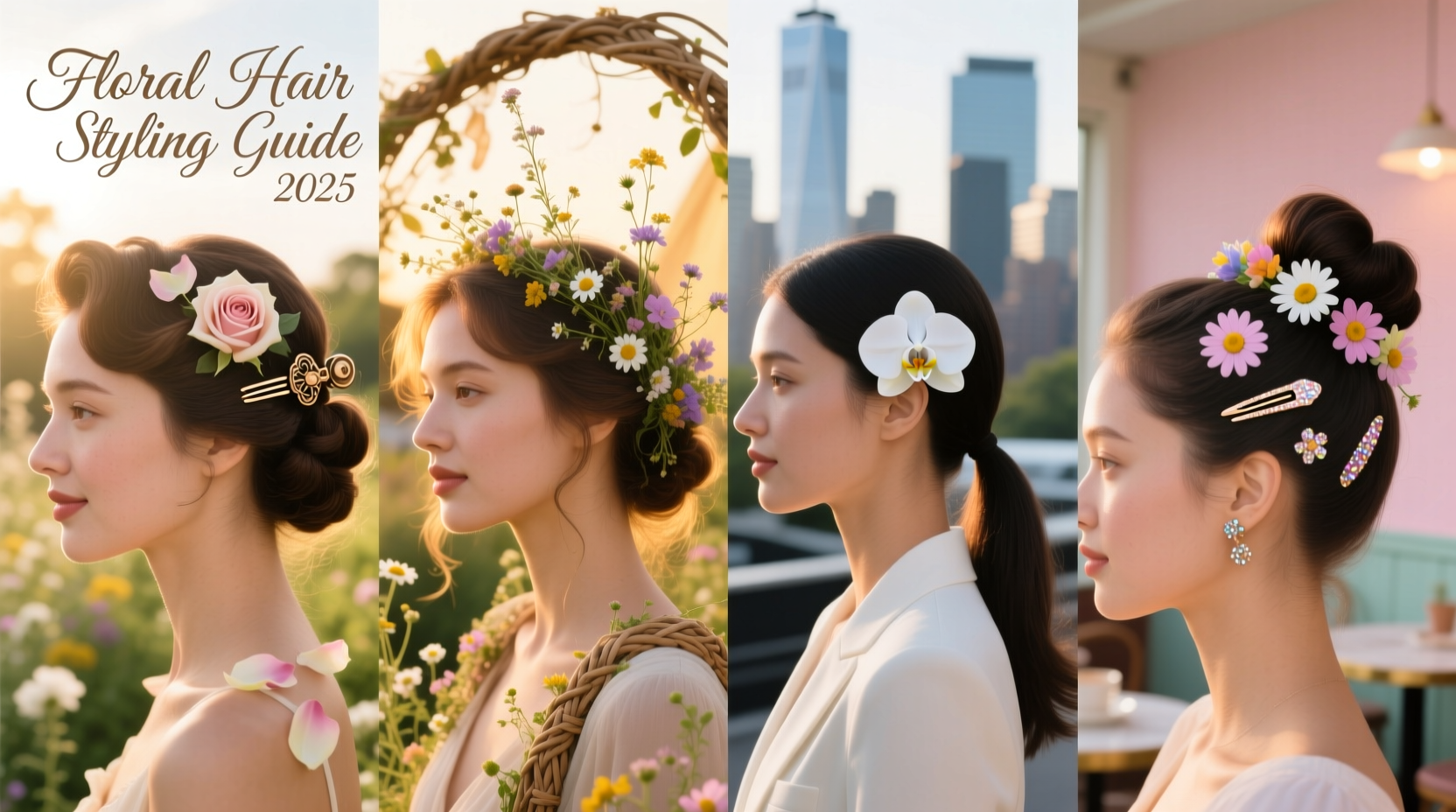 creative ways to style your hair with floral hair clips for every occasion