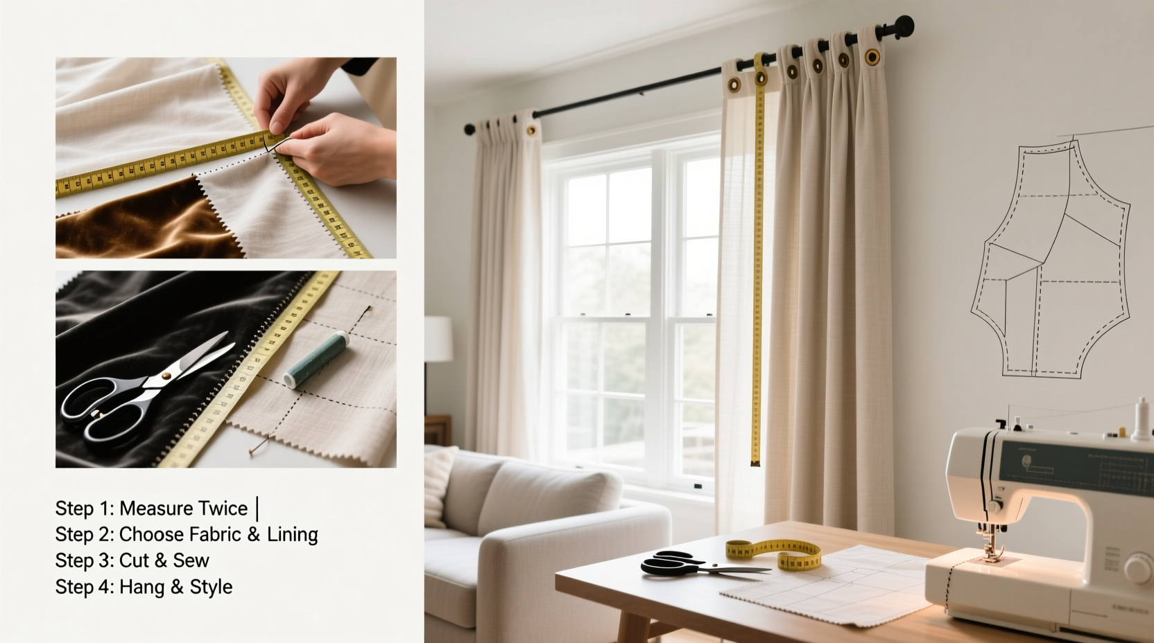 creative and practical guide how to make custom curtains tailored to your space