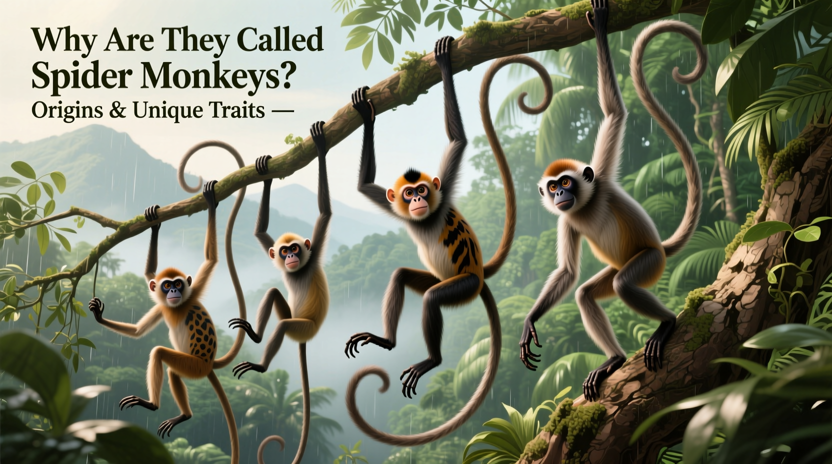 why are they called spider monkeys origins unique traits