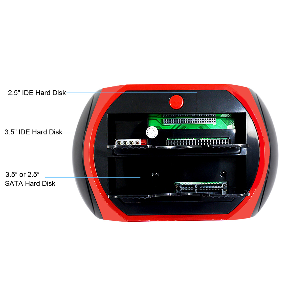 All In 1 HDD Docking Station USB 2.0 2.5" 3.5" IDE SATA External 4TB HDD Box Hard Disk Drive Enclosure Card Reader