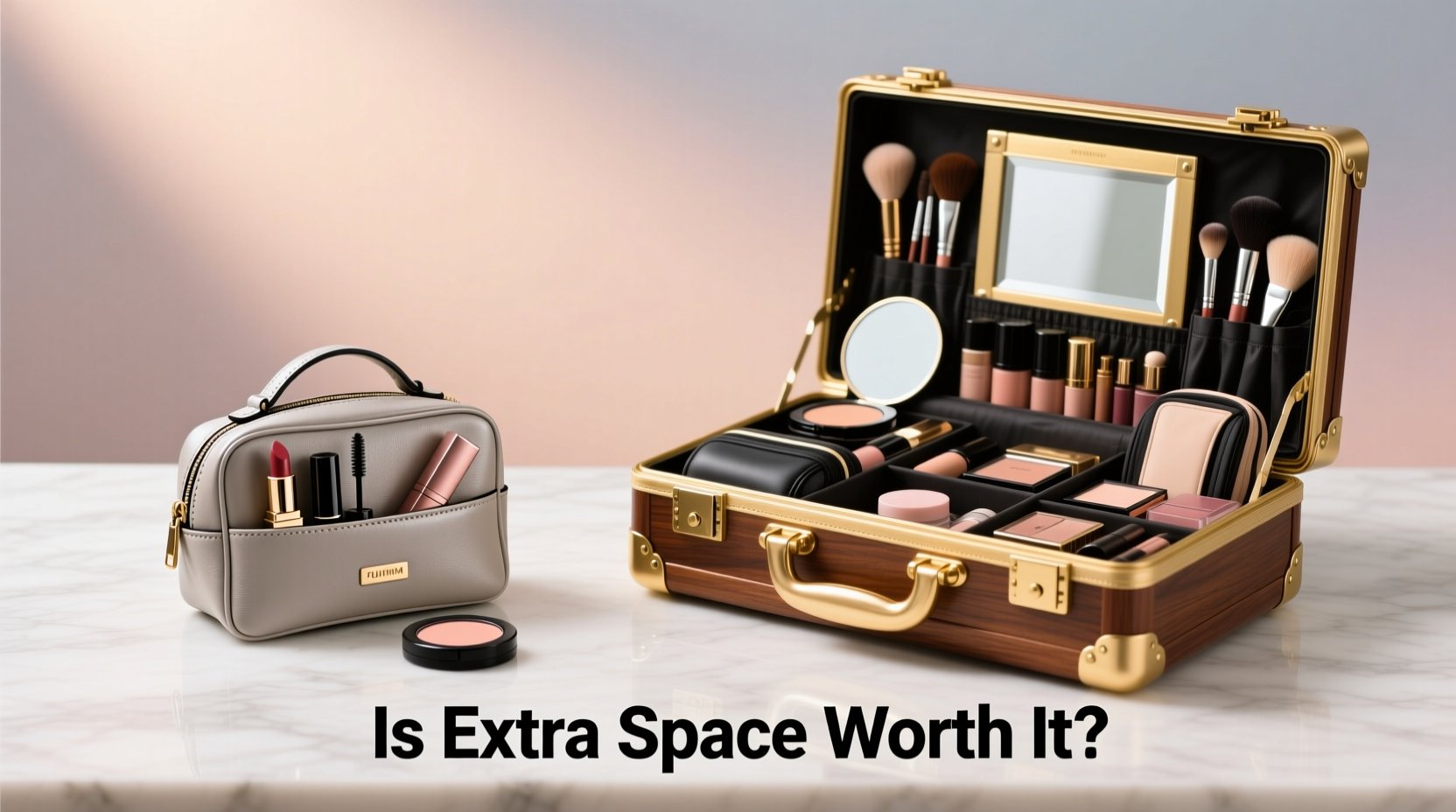 portable cosmetic bag vs large vanity case is the extra space of a vanity case really worth it