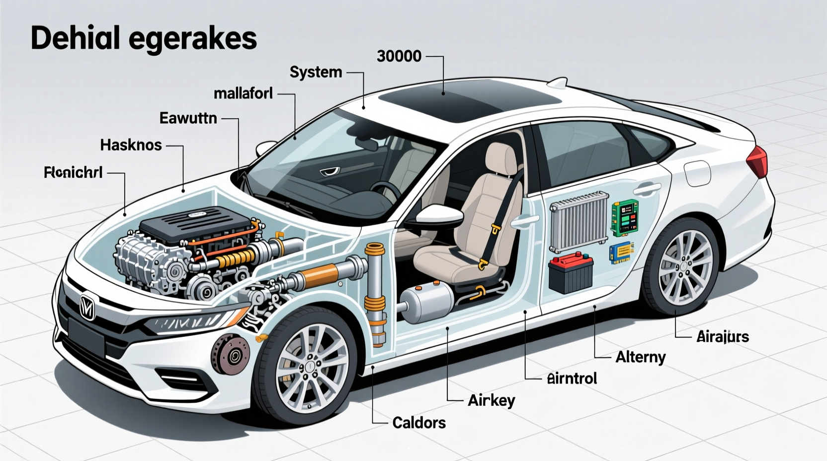 how many parts does a car have