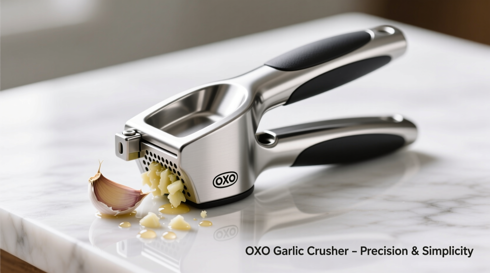 oxo garlic crusher