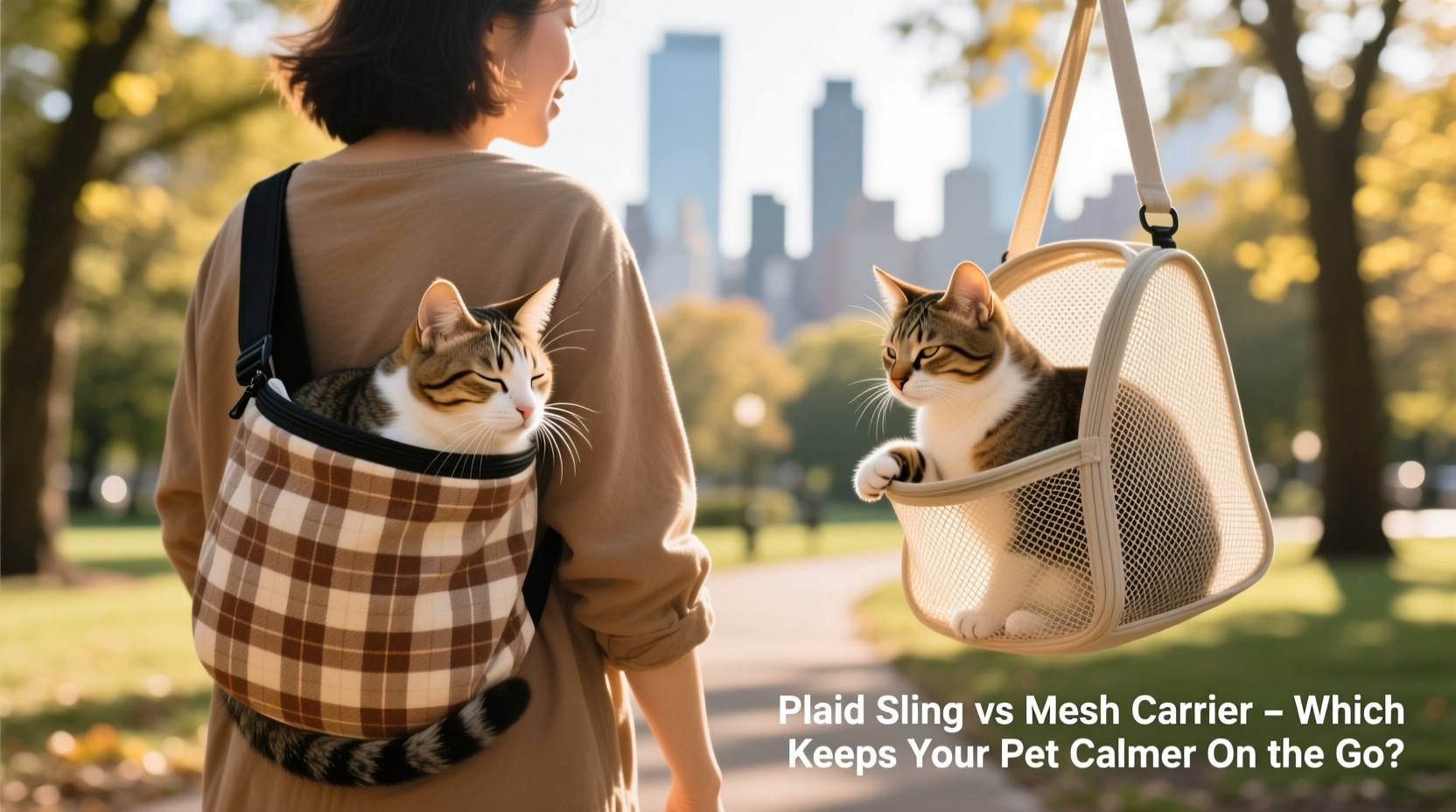 plaid sling vs mesh carrier which one keeps my pet calmer on the go