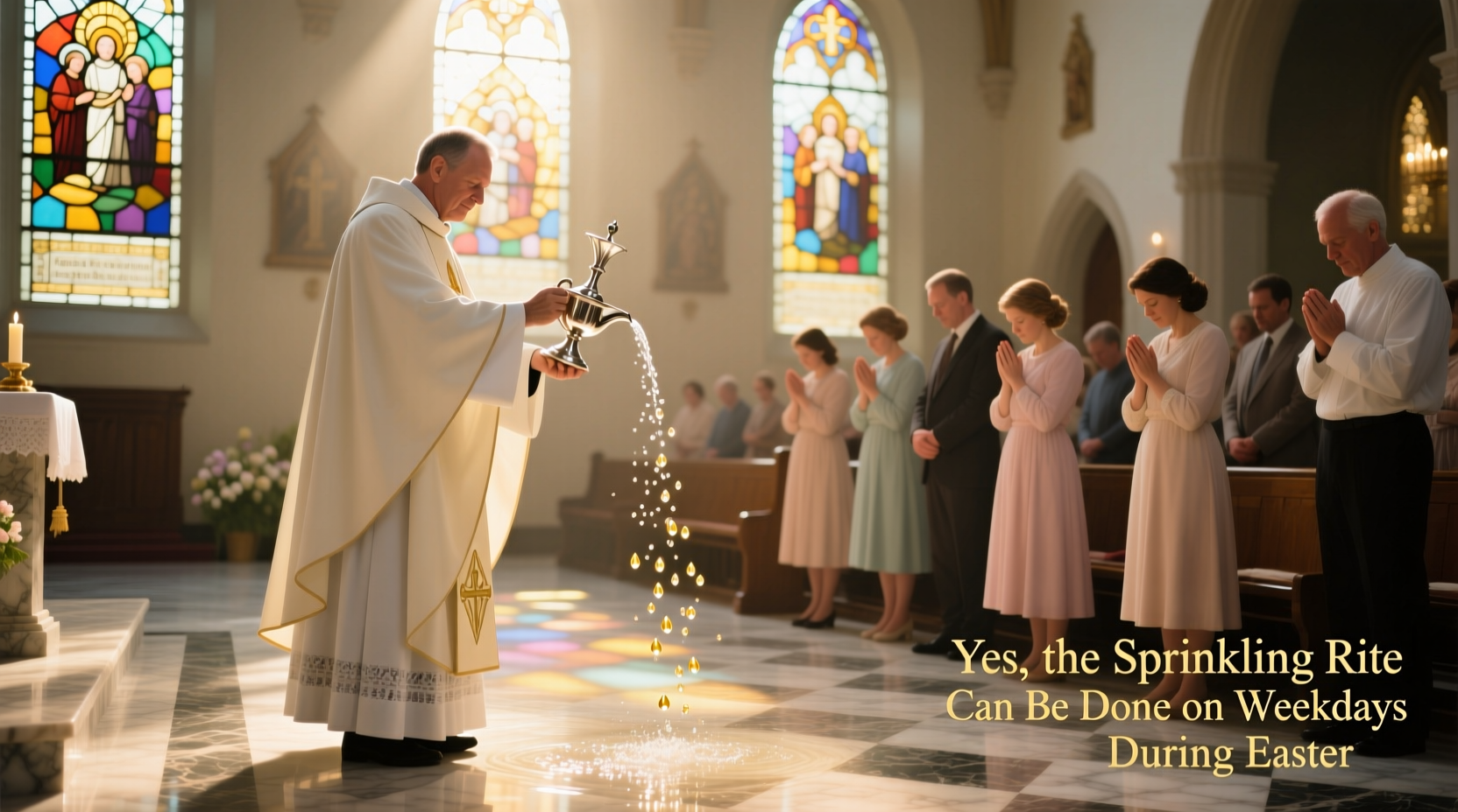 can the sprinkling rite be done during weekdays in easter