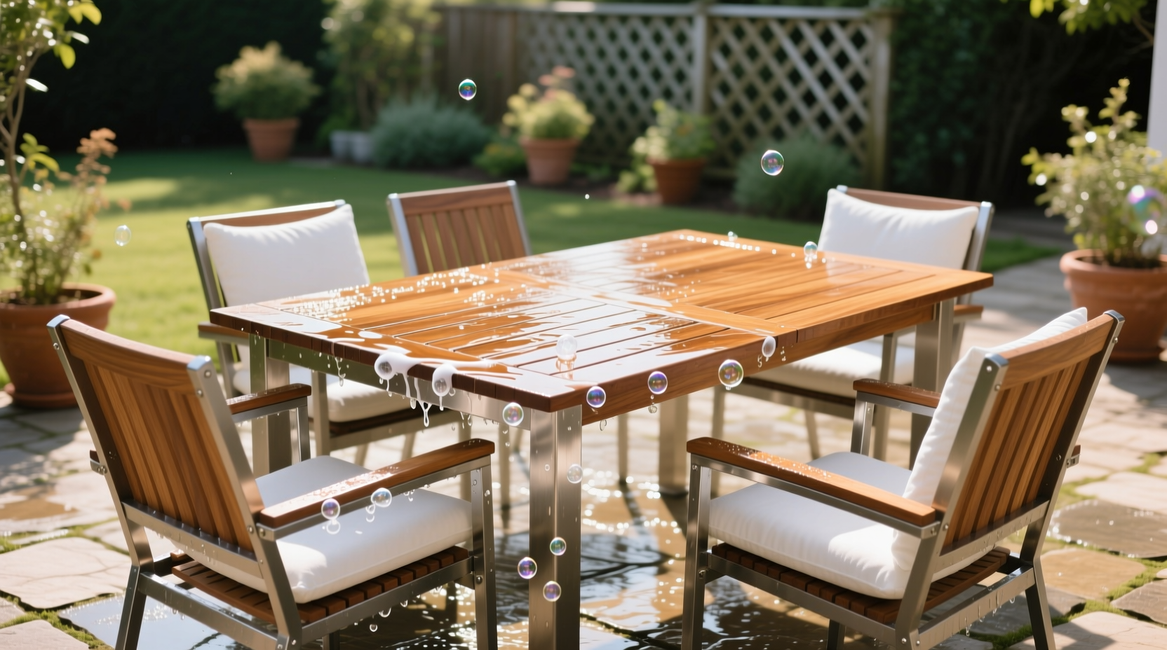 patio items clean with dish soap