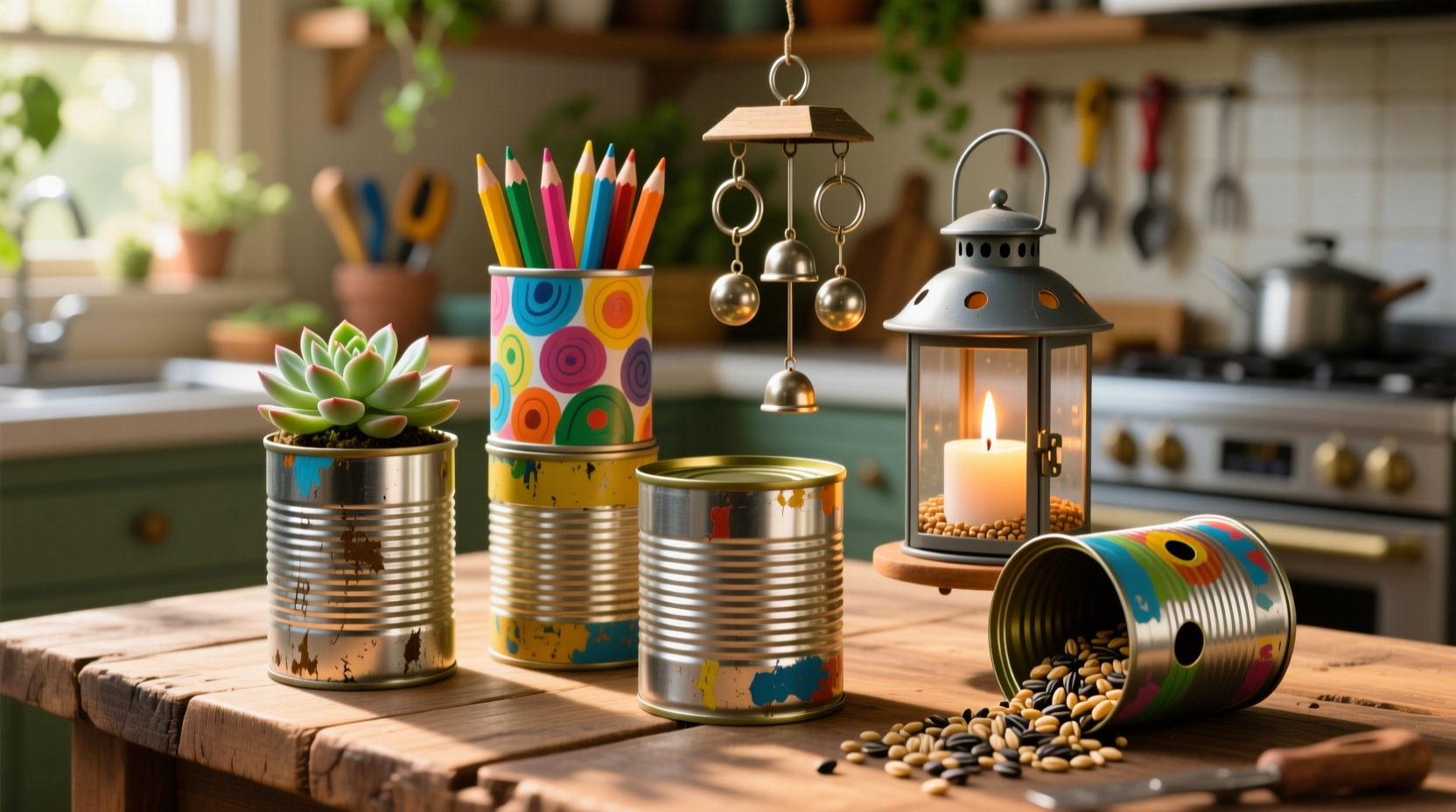 ways to upcycle tin cans