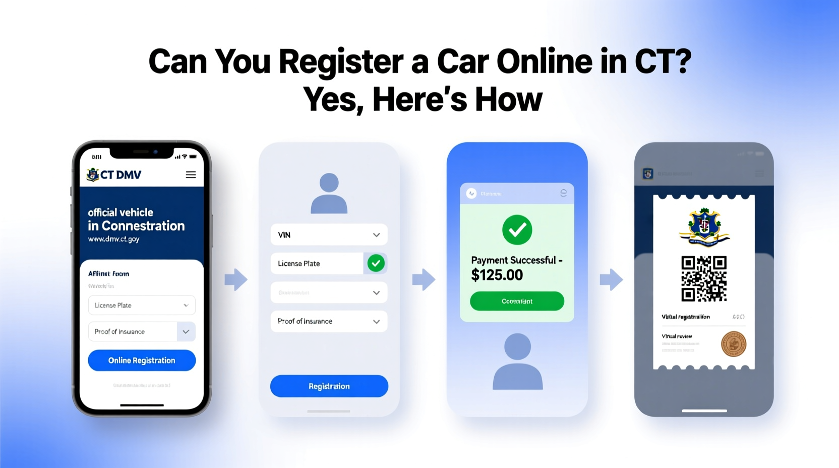 can you register a car online in ct
