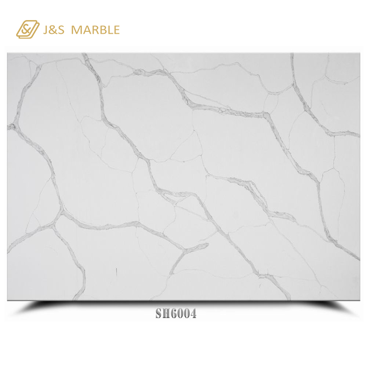 Chinese white calacatta Quartz floor slabs price per square meter price