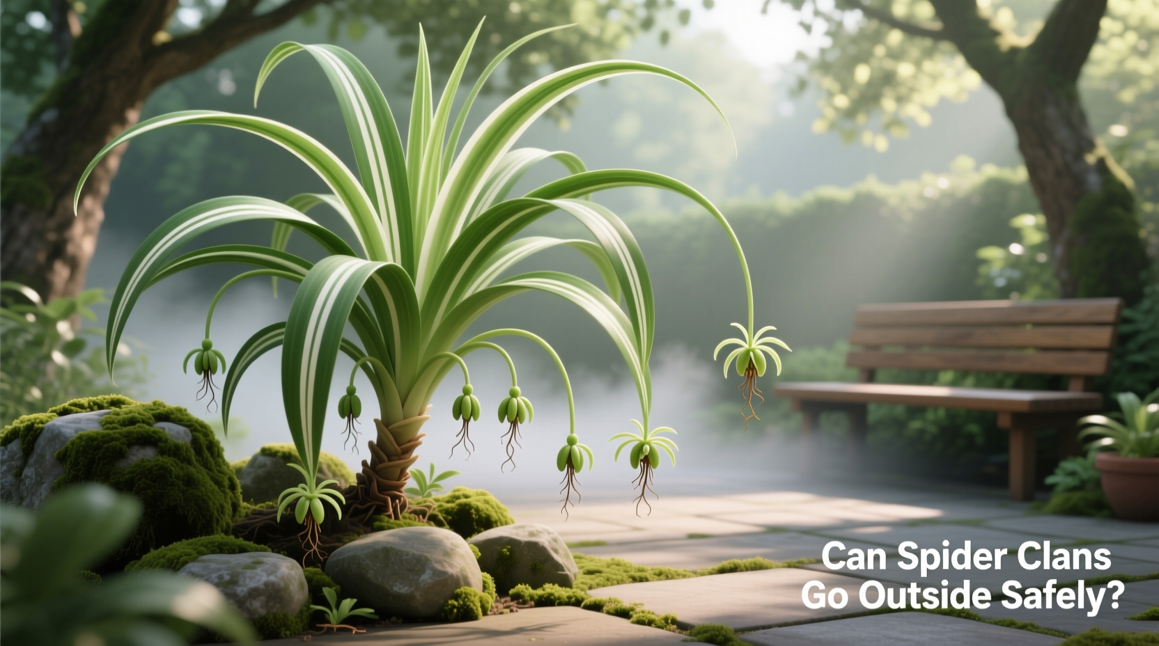 can spider plants go outside