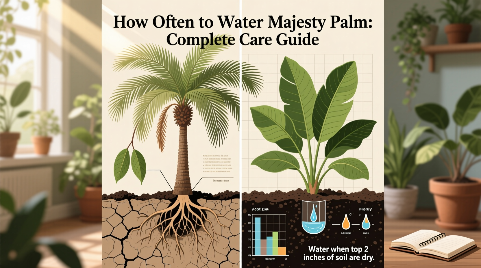 how often to water majesty palm