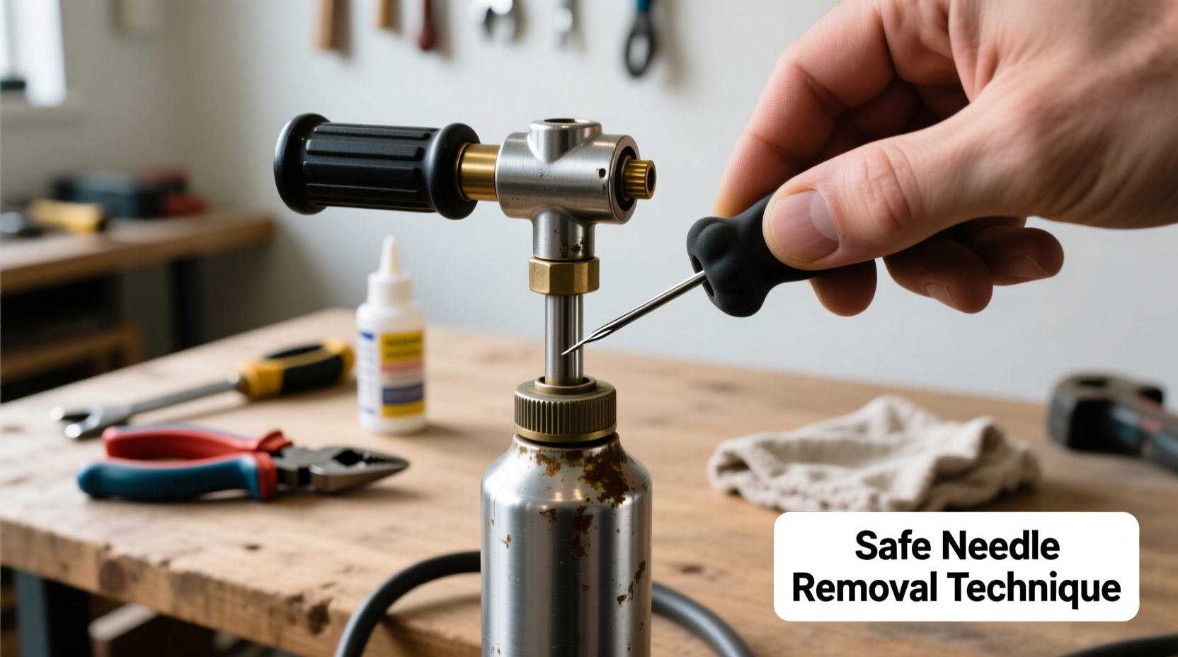 safe and easy methods to remove a stuck inflation needle from your air pump
