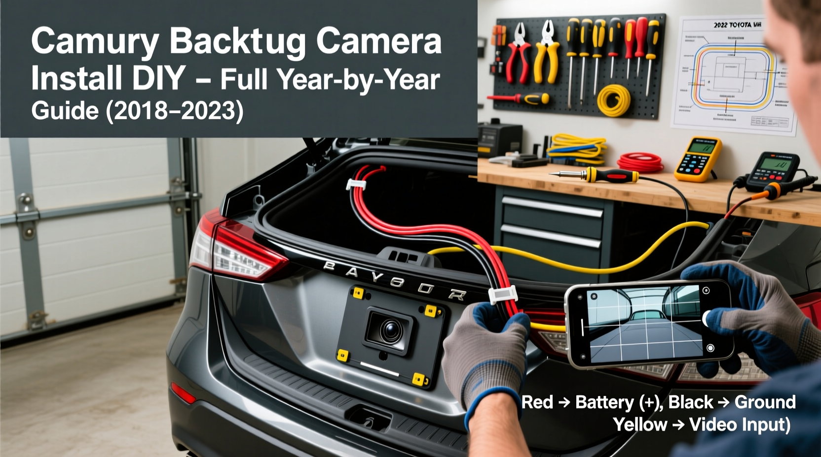 camry backup camera install diy