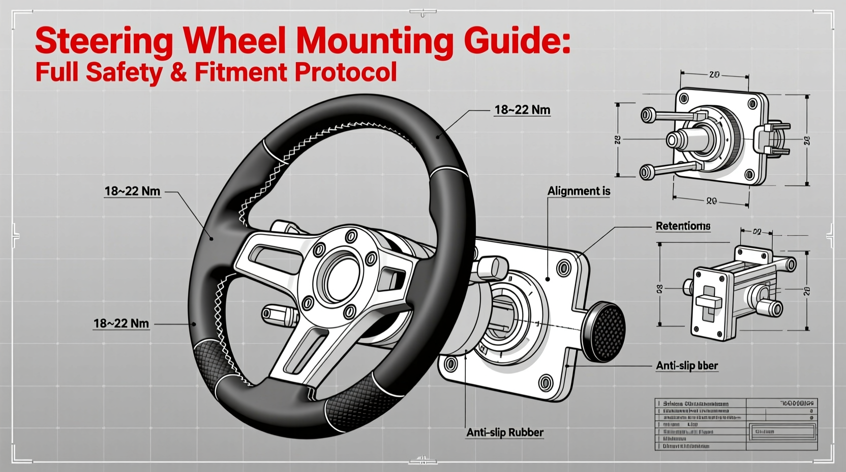 steering wheel mounting guide