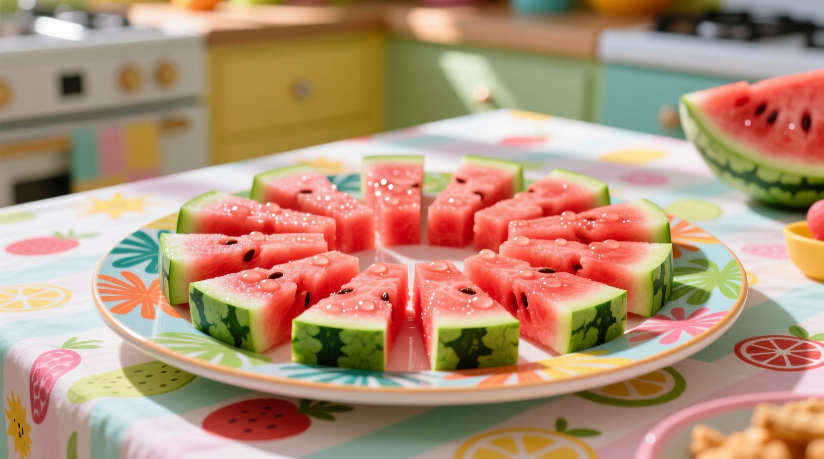cut a watermelon into sticks perfect for kids and part