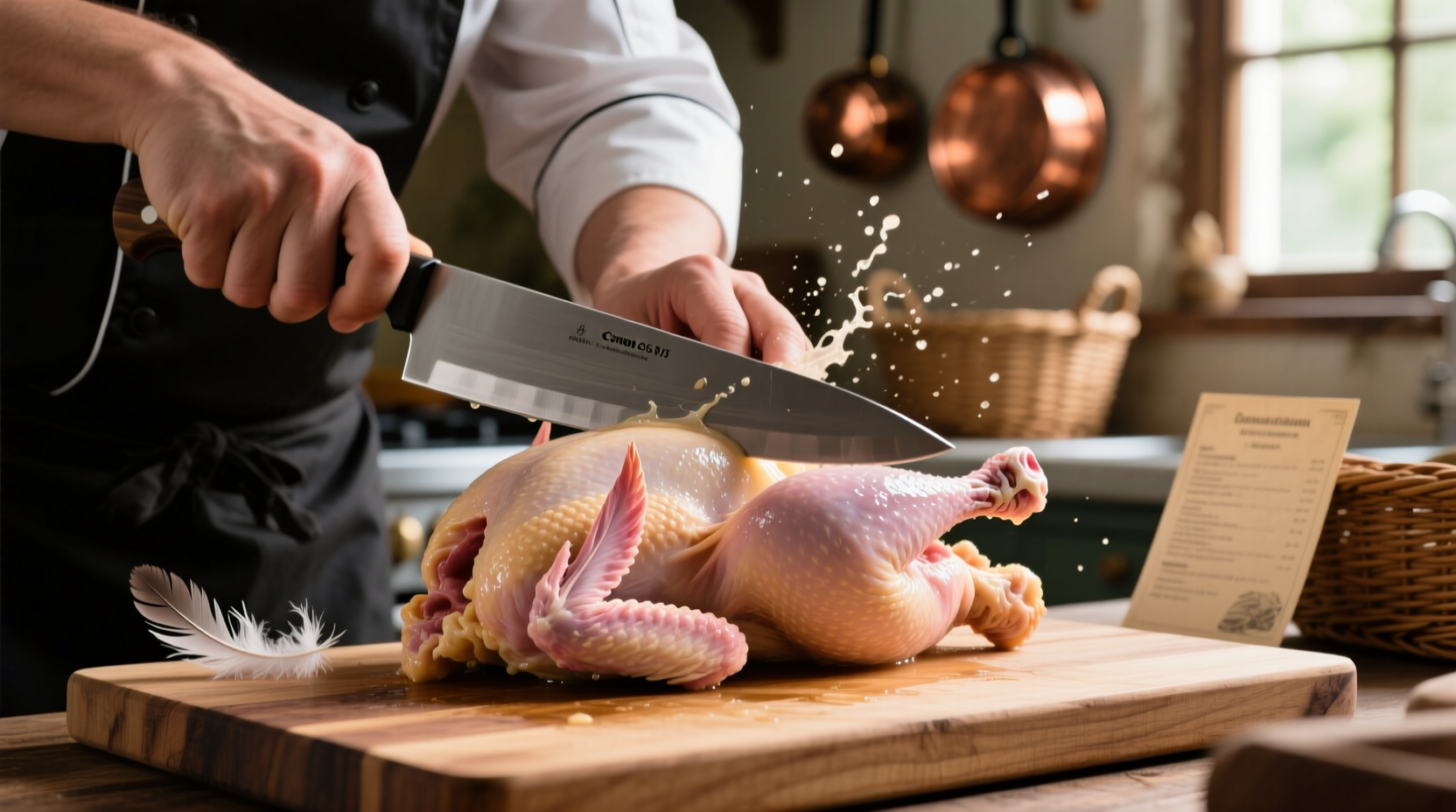 cutting up a whole chicken