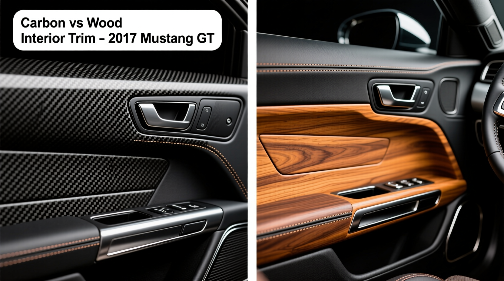 carbon vs wood 2017 mustang gt