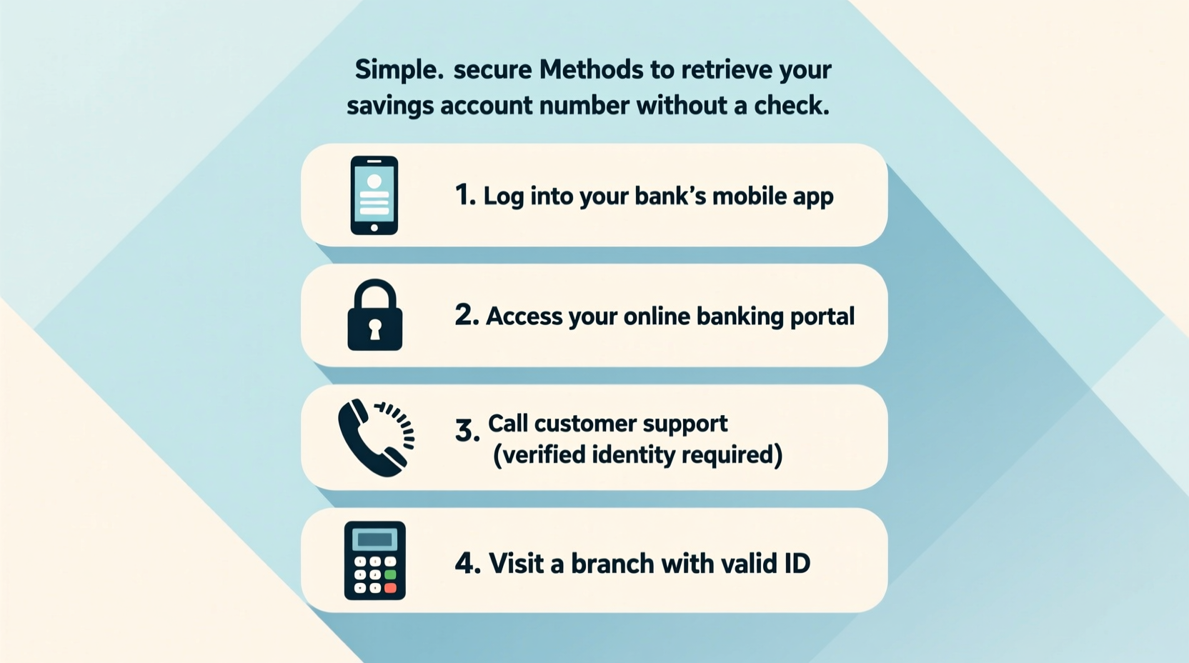 simple and secure ways to retrieve your savings account number without a check