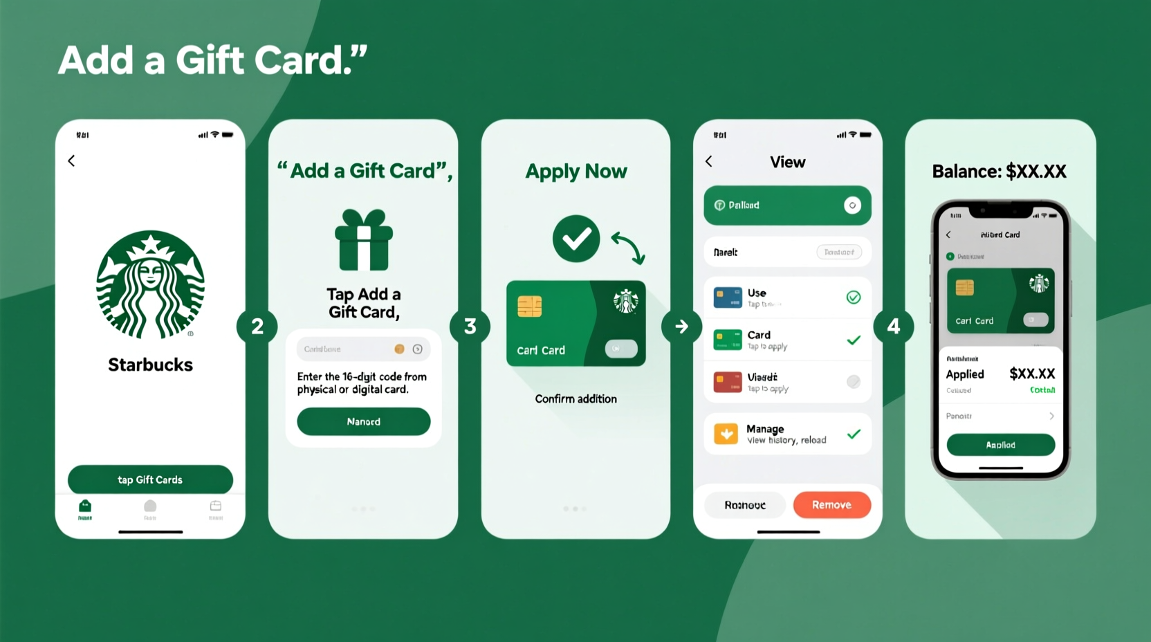 step by step guide to adding and managing gift cards in the starbucks app for easy payments