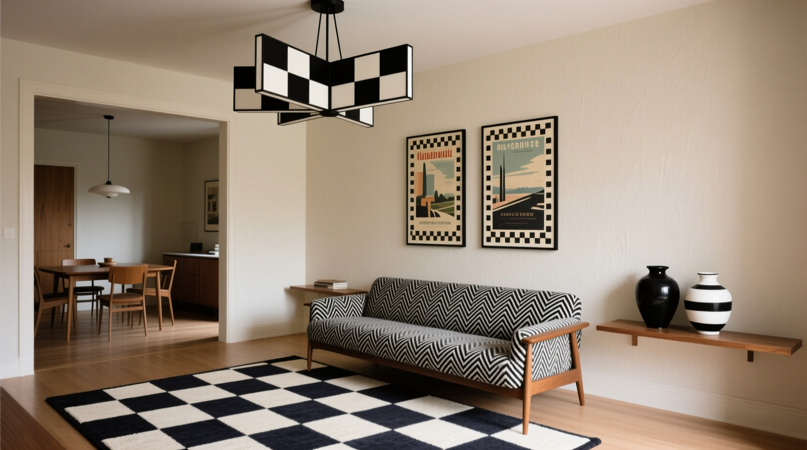 creative ways to incorporate checkered patterns into your home decor for timeless style