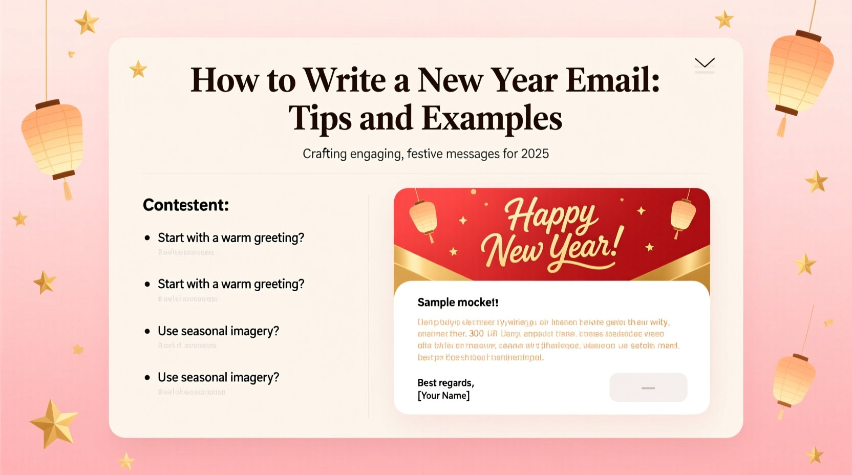 how to write an email to wish new year