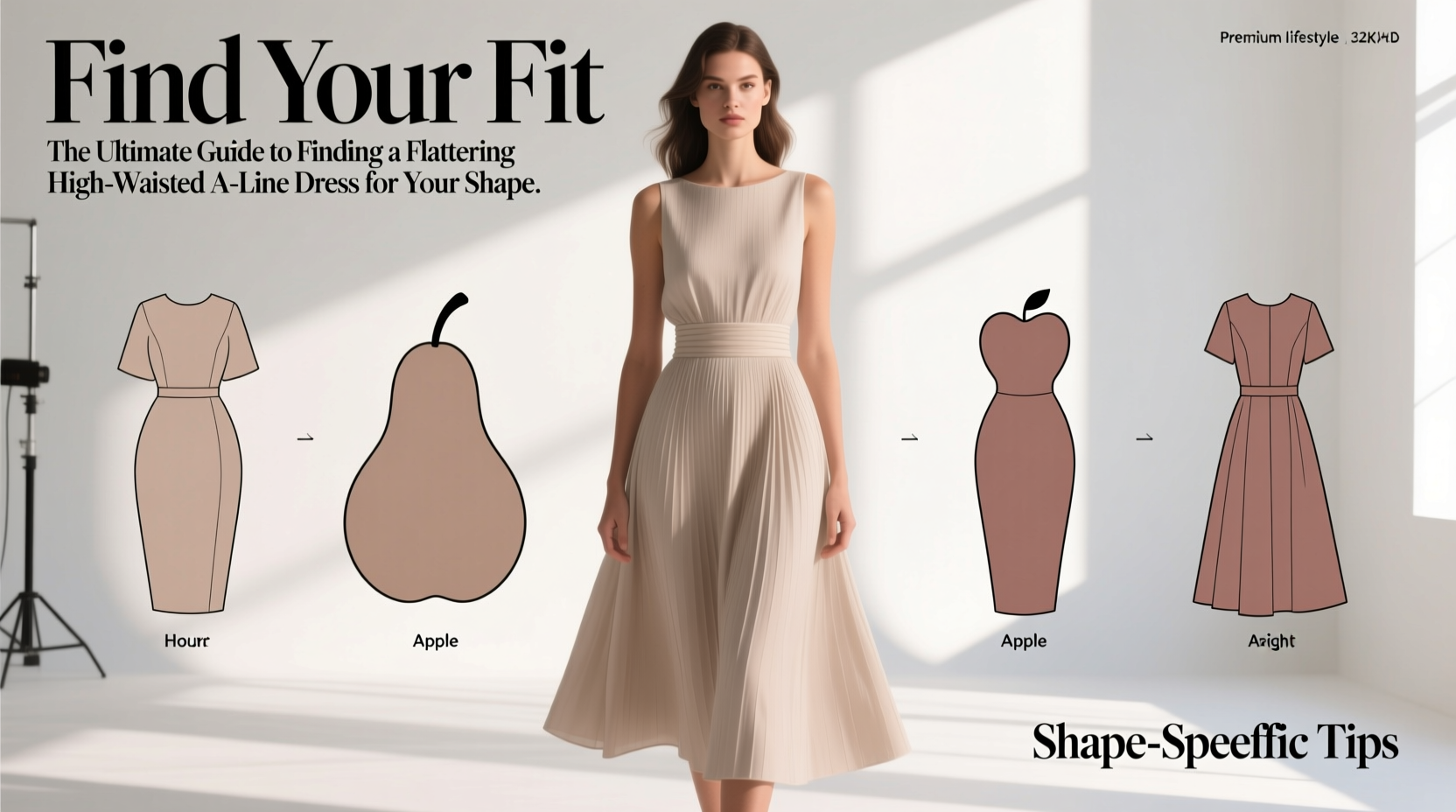 the ultimate guide to finding a flattering high waist a line dress for your shape