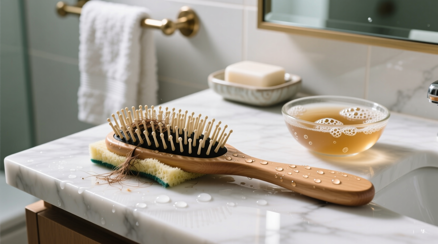 how to clean a hairbrush