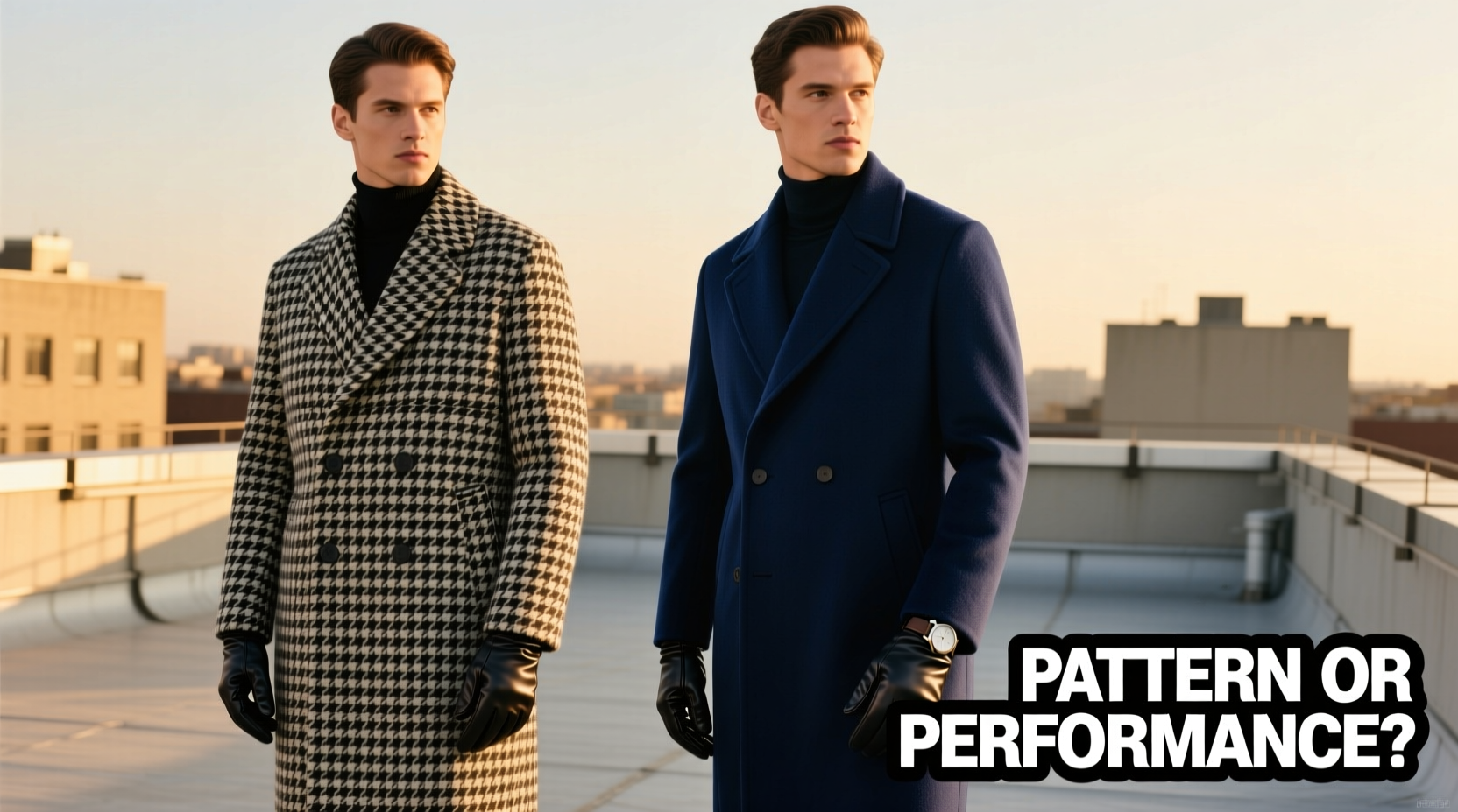 houndstooth vs solid wool coat does the pattern make a difference or is it just hype